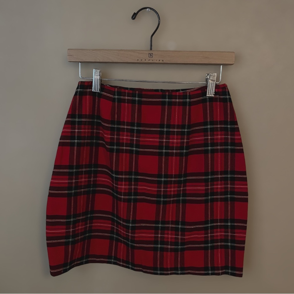 Vintage Plaid Mini Skirt